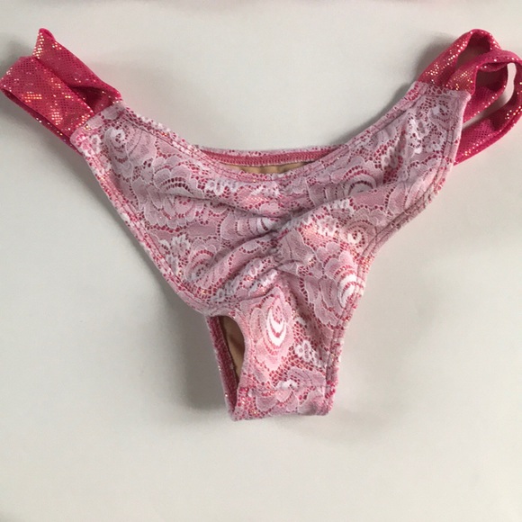 Ravish Pink and White Lace Bikini - Picture 3 of 7
